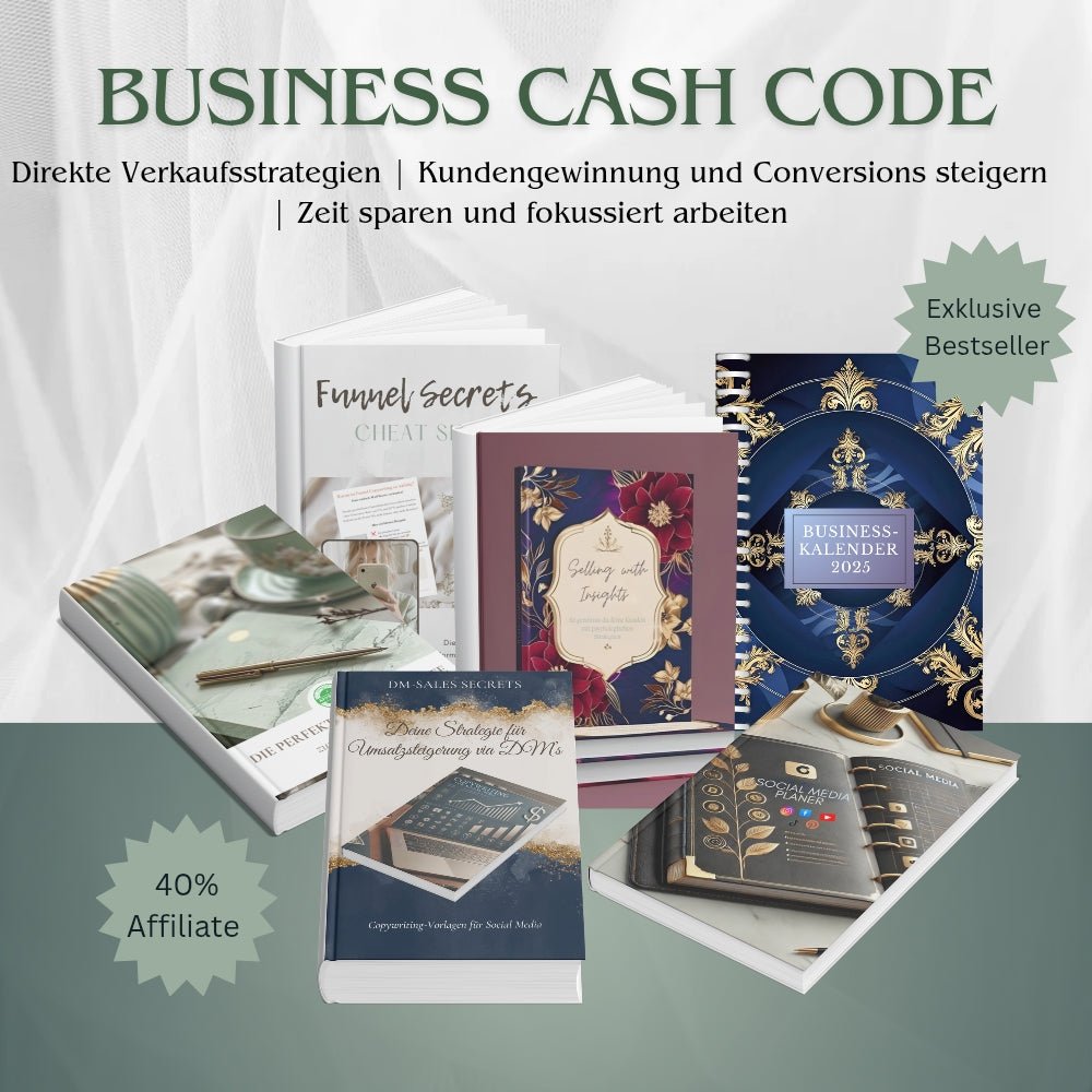 Produktbild zu Business Cash Code. Einem Bundle mit 5 Ebooks zum Thema Sales durch Verkaufspsychologie