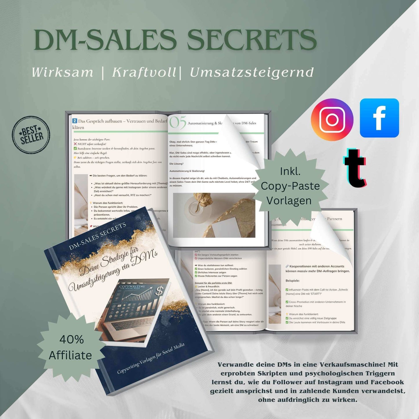 Produktbild zu DM-Sales Secrets. Einem Ebook zum Thema erfolgreich verkaufen durch DMs, dank Verkaufspsychologie