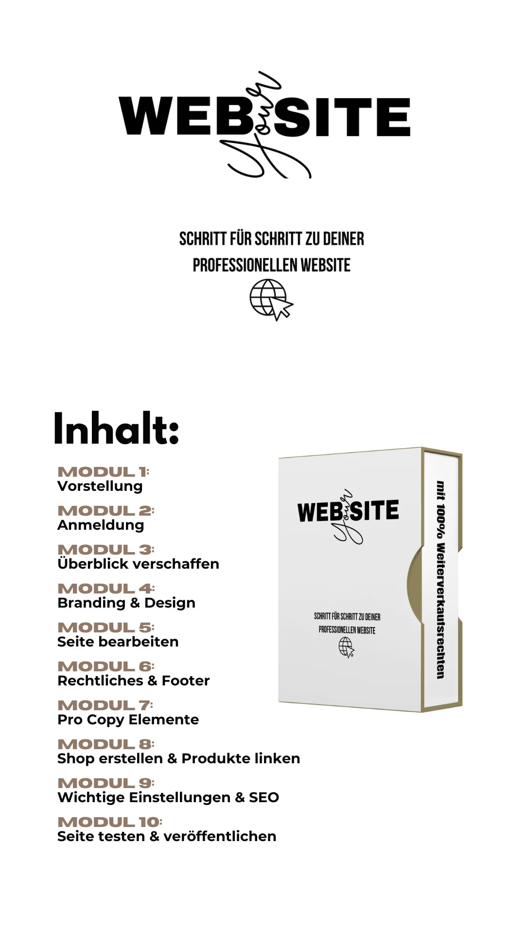 Web Your Site: Deine eigene Website, professionell, ästhetisch & verkaufsstark! Inkl. MRR