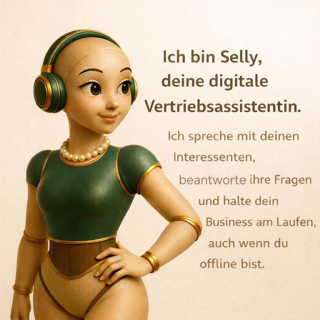 Moderne KI-Figur als Symbol für digitale Vertriebsautomatisierung