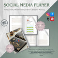Produktbild zu dem digitalen Social Media Planer für dein Online Business. Mit MRR und PLR
