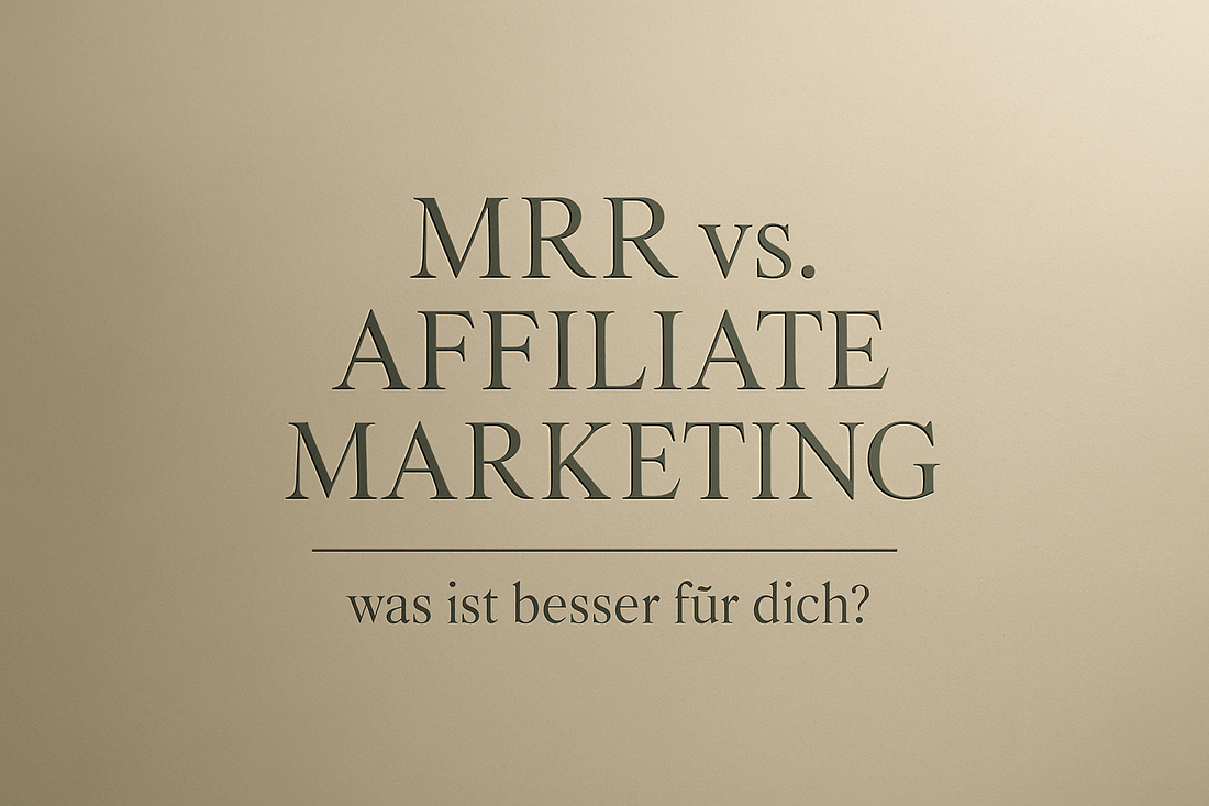 MRR vs. Affiliate Marketing, was ist besser für dich? - Digital Success Journey