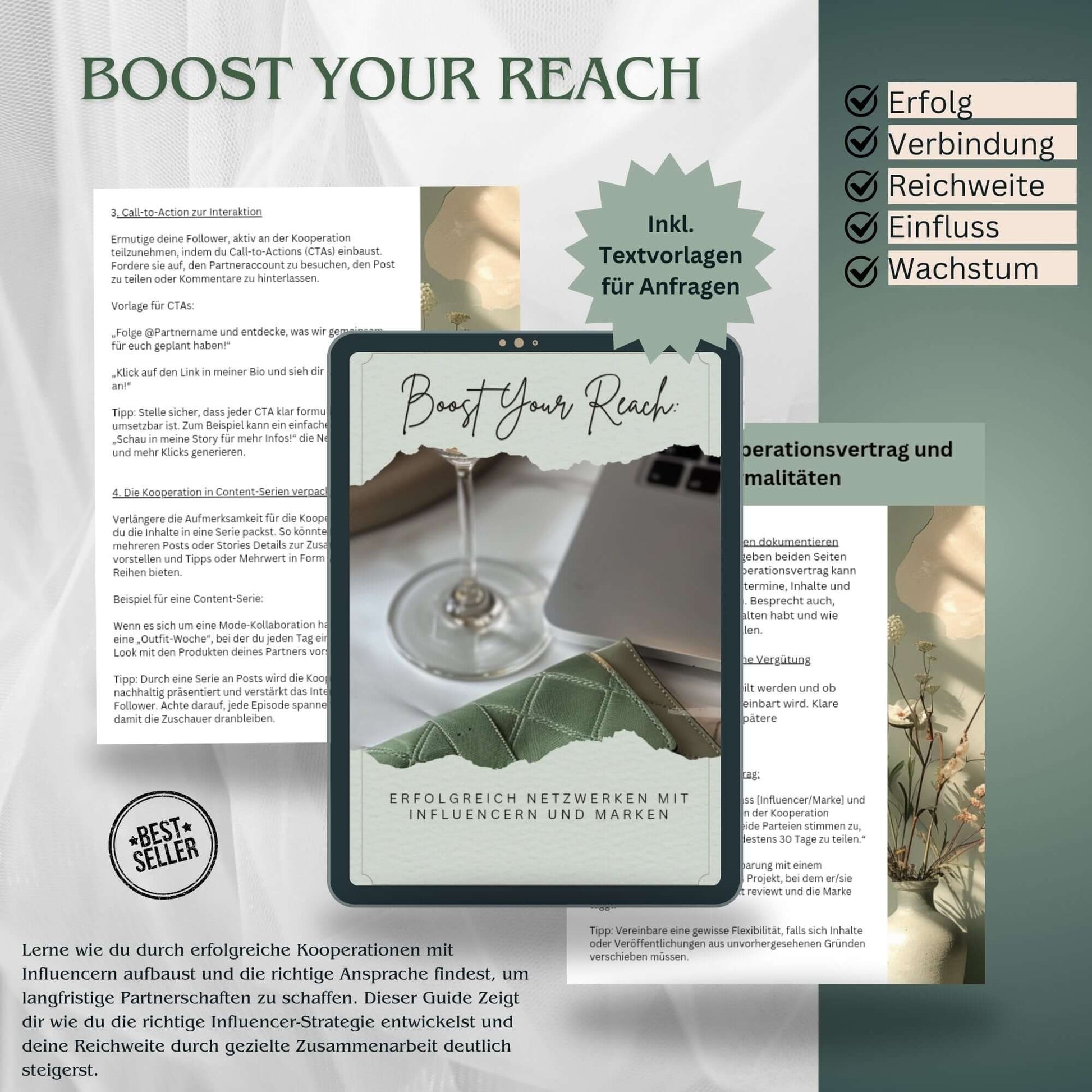 Boost Your Reach - Strategien und Vorlagen für erfolgreiche Kooperationen und mehr Sichbarkeit auf Instagram.