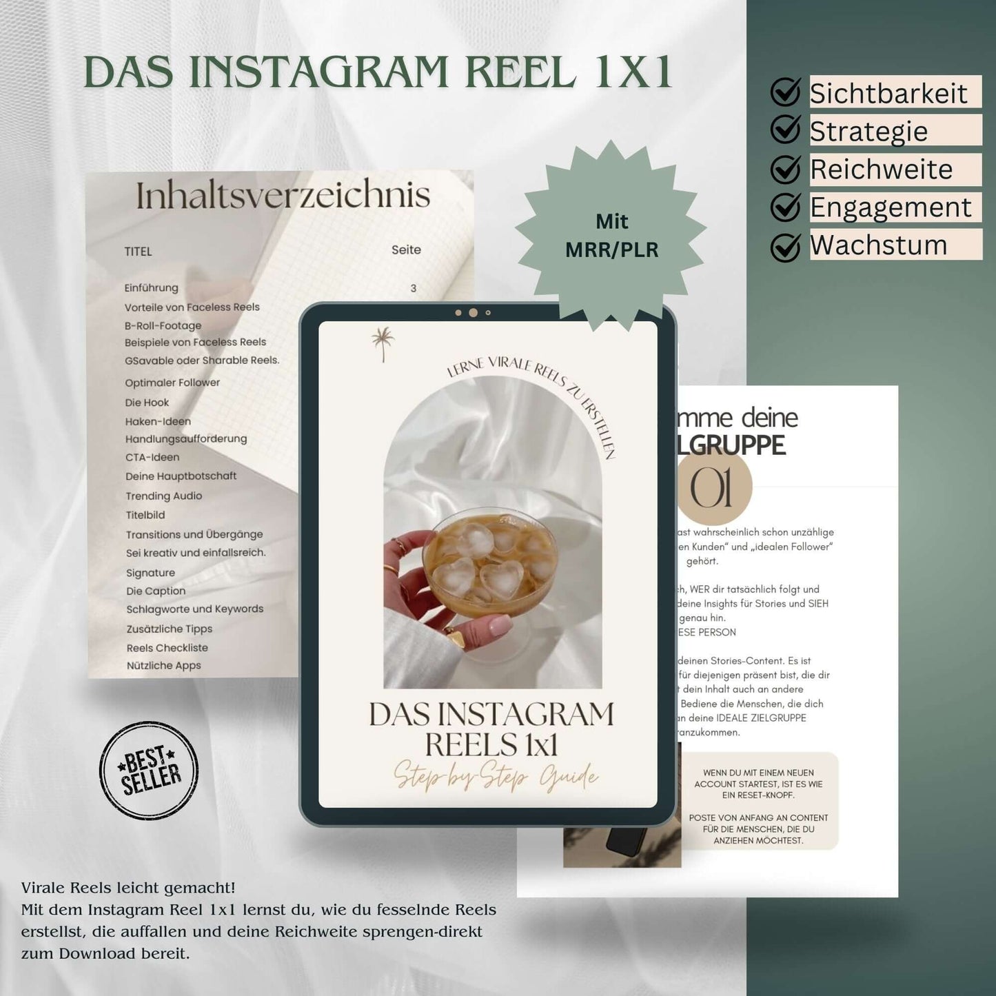 Das Instagram Faceless Reels 1x1 - Leitfaden für ansprechende Instagram-Reels, um die Reichweite zu steigern.