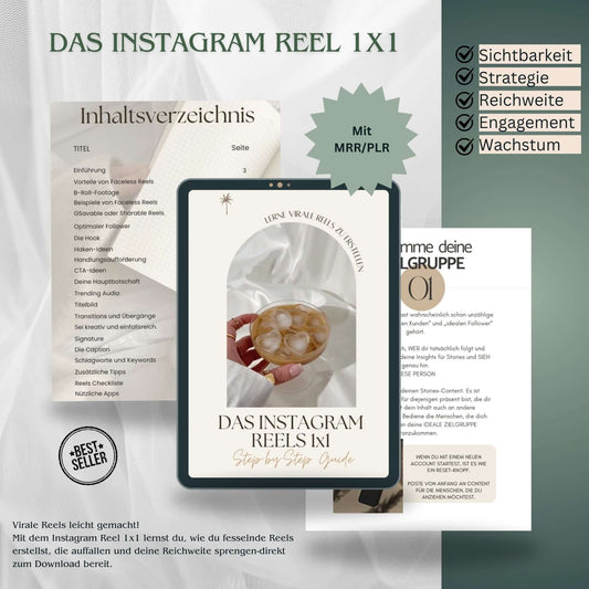 Das Instagram Faceless Reels 1x1 - Leitfaden für ansprechende Instagram-Reels, um die Reichweite zu steigern.