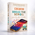 3D Buch Cover „Break the Scroll“ Online Marketing Kurs, moderner Info Guide für Social Media Content, Sichtbarkeit und Verkauf