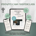 Produktbild der INSTA(NT) CA$H MASTERCLASS einem Online Kurs. Wie du mehr Reichweite Follower und Verkäufe über Instagram erreichst. Mit Affiliate-Option.