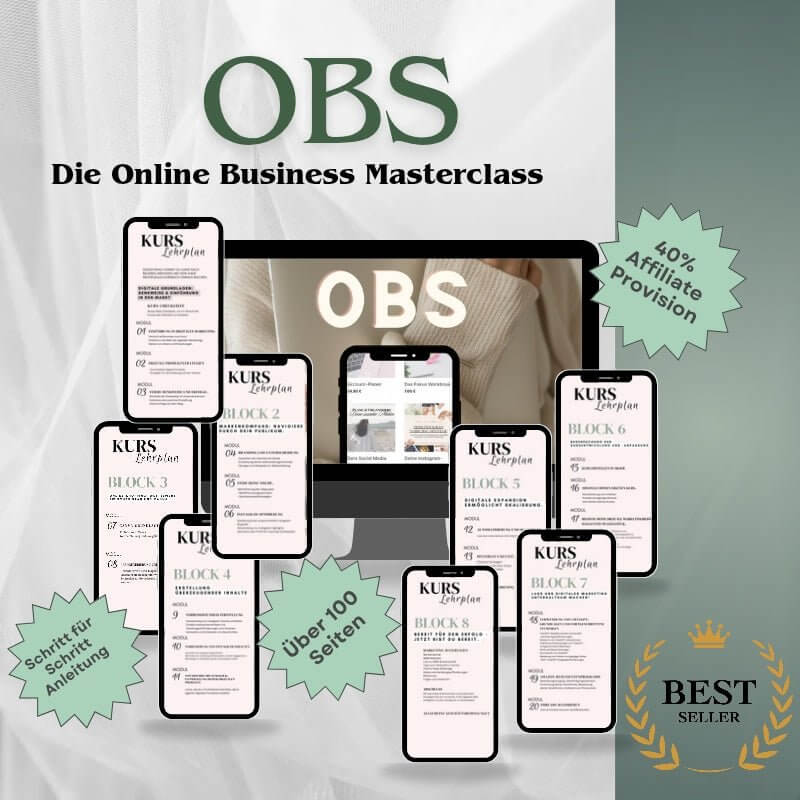 OBS - Die Online Business Masterclass - Social - Media - mit - ErfolgE Book