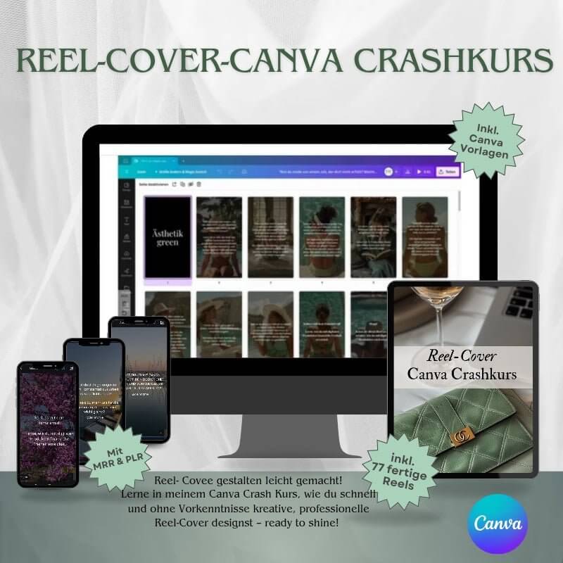 REEL Cover - Canva Crashkurs - Social - Media - mit - ErfolgE Book