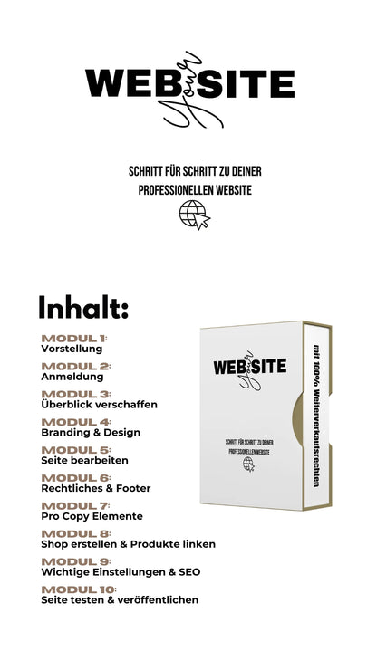 Web Your Site: Deine eigene Website, professionell, ästhetisch & verkaufsstark! Inkl. MRR