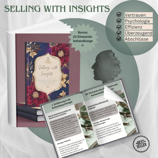 Produktbild von Selling with Insights. Lerne Verkaufsgespräche souverän und überzeugend zu führen, dank Verkaufspsychologie